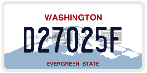D27025F  license plate in WA