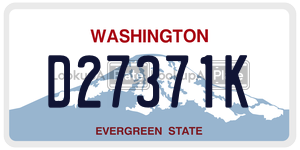 D27371K  license plate in WA