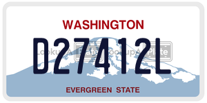 D27412L  license plate in WA