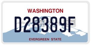 D28389F  license plate in WA