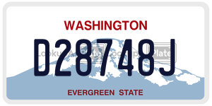 D28748J  license plate in WA
