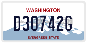 D30742G  license plate in WA