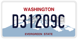 D31209C license plate in Washington