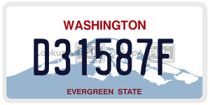 D31587F  license plate in WA