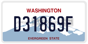 D31869F  license plate in WA