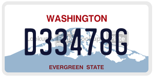 D33478G  license plate in WA