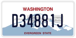 D34881J  license plate in WA