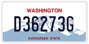 D36273G license plate in Washington