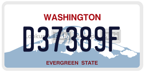 D37389F  license plate in WA