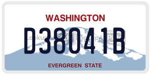 D38041B license plate in Washington