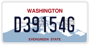 D39154G license plate in Washington