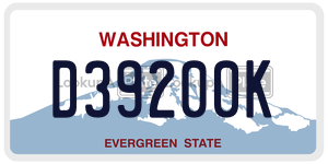 D39200K  license plate in WA