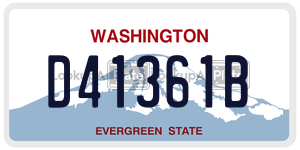D41361B  license plate in WA