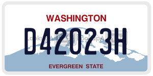 D42023H  license plate in WA