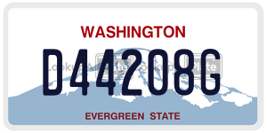 D44208G  license plate in WA