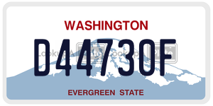 D44730F  license plate in WA