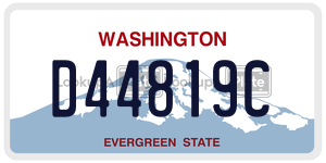 D44819C license plate in Washington
