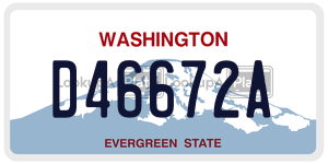 D46672A  license plate in WA