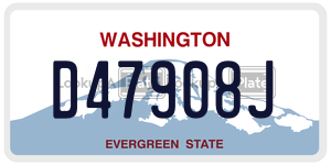 D47908J  license plate in WA