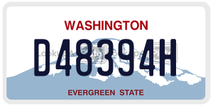 D48394H  license plate in WA