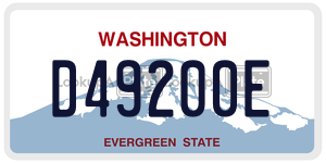 D49200E  license plate in WA