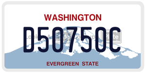 D50750C  license plate in WA