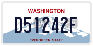 D51242F  license plate in WA