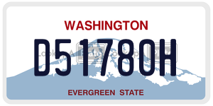 D51780H  license plate in WA