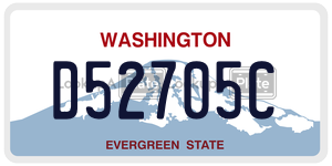 D52705C  license plate in WA