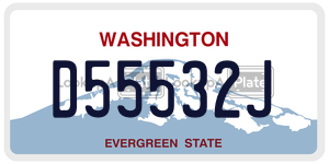 D55532J  license plate in WA