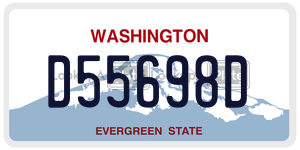D55698D  license plate in WA