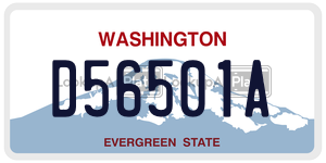 D56501A  license plate in WA