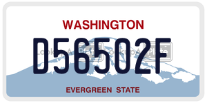 D56502F  license plate in WA