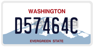 D57464C license plate in Washington