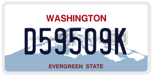 D59509K  license plate in WA