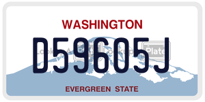 D59605J  license plate in WA