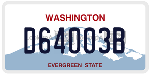 D64003B  license plate in WA