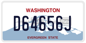 D64656J  license plate in WA