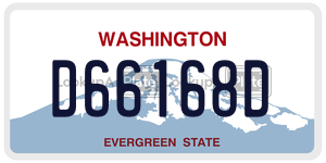 D66168D  license plate in WA