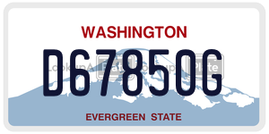 D67850G  license plate in WA