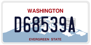 D68539A  license plate in WA
