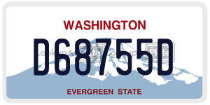 D68755D license plate in Washington