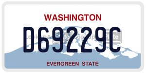 D69229C license plate in Washington