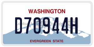 D70944H  license plate in WA