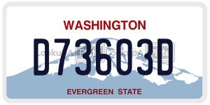 D73603D  license plate in WA