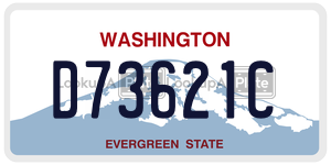 D73621C  license plate in WA