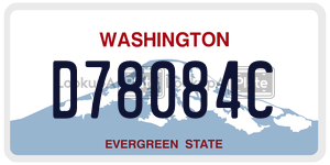 D78084C license plate in Washington