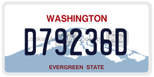 D79236D  license plate in WA