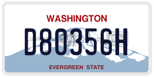 D80356H  license plate in WA