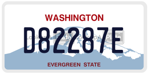D82287E  license plate in WA